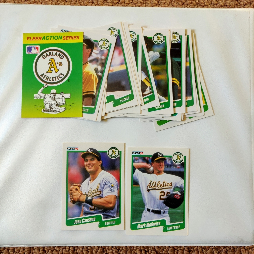 1990 Fleer Oakland A's Team Complete Set